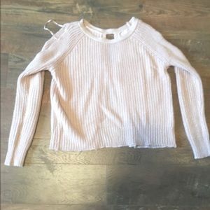 Light pink sweater.